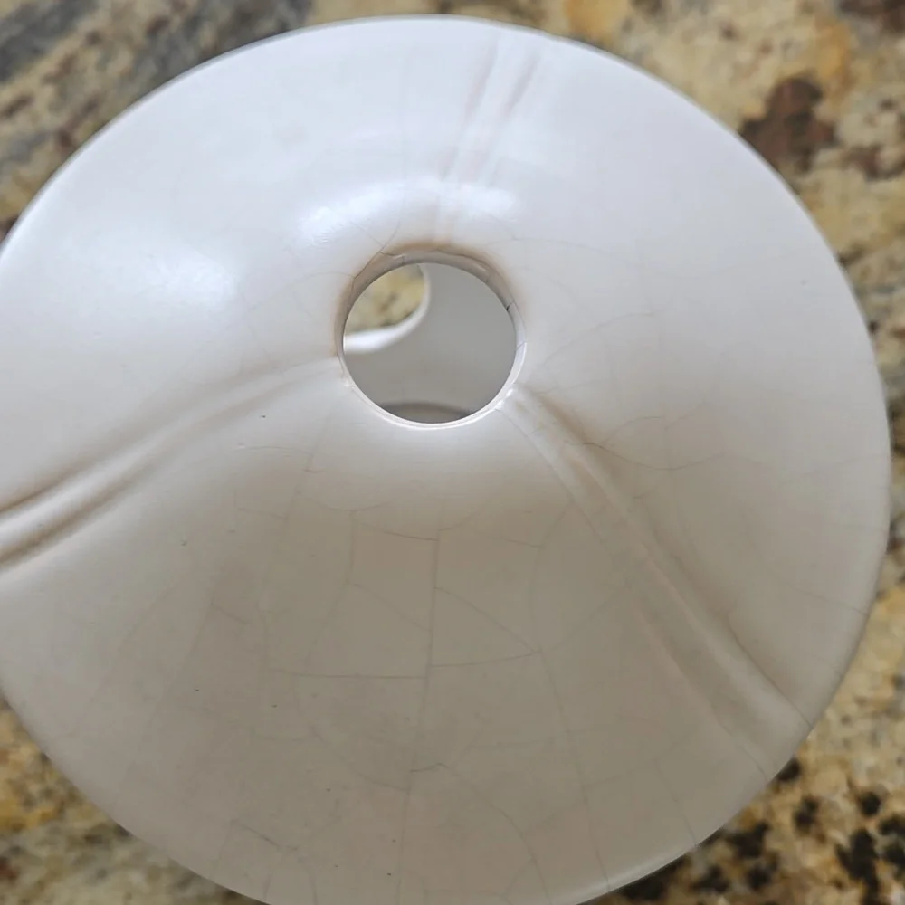 Vintage Asian White Ceramic Candle Holders
